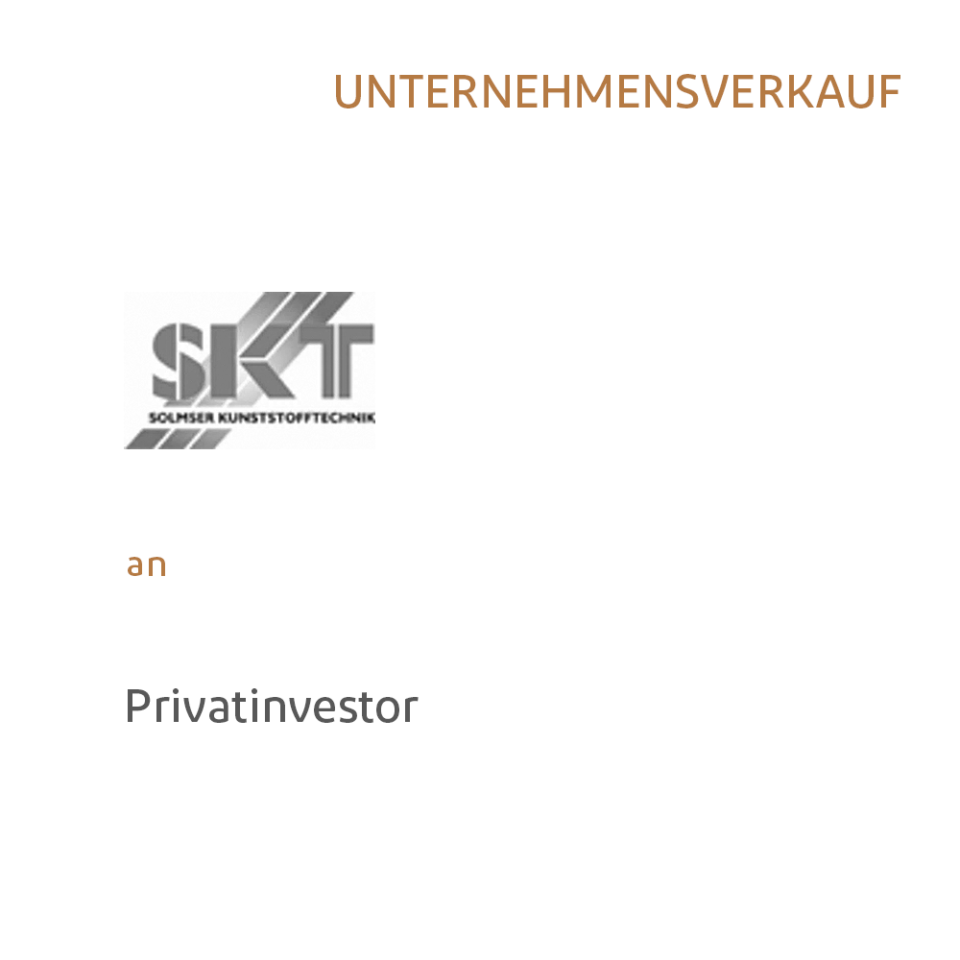 SKT Solmser Kunststofftechnik GmbH an Privatinvestor